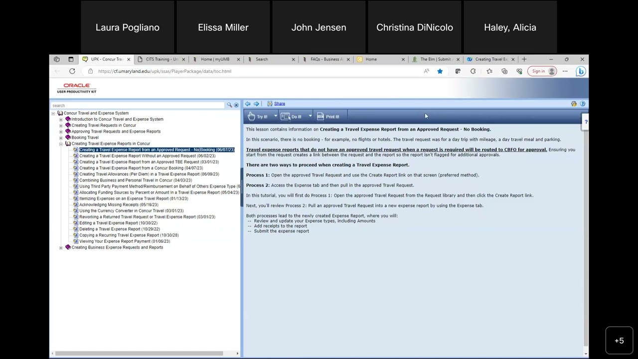 Creating Travel Expense Reports in Concur