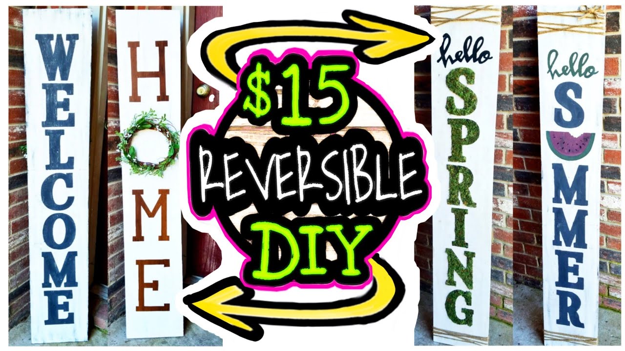 Dollar Tree DIY Porch Sign with Real Wood