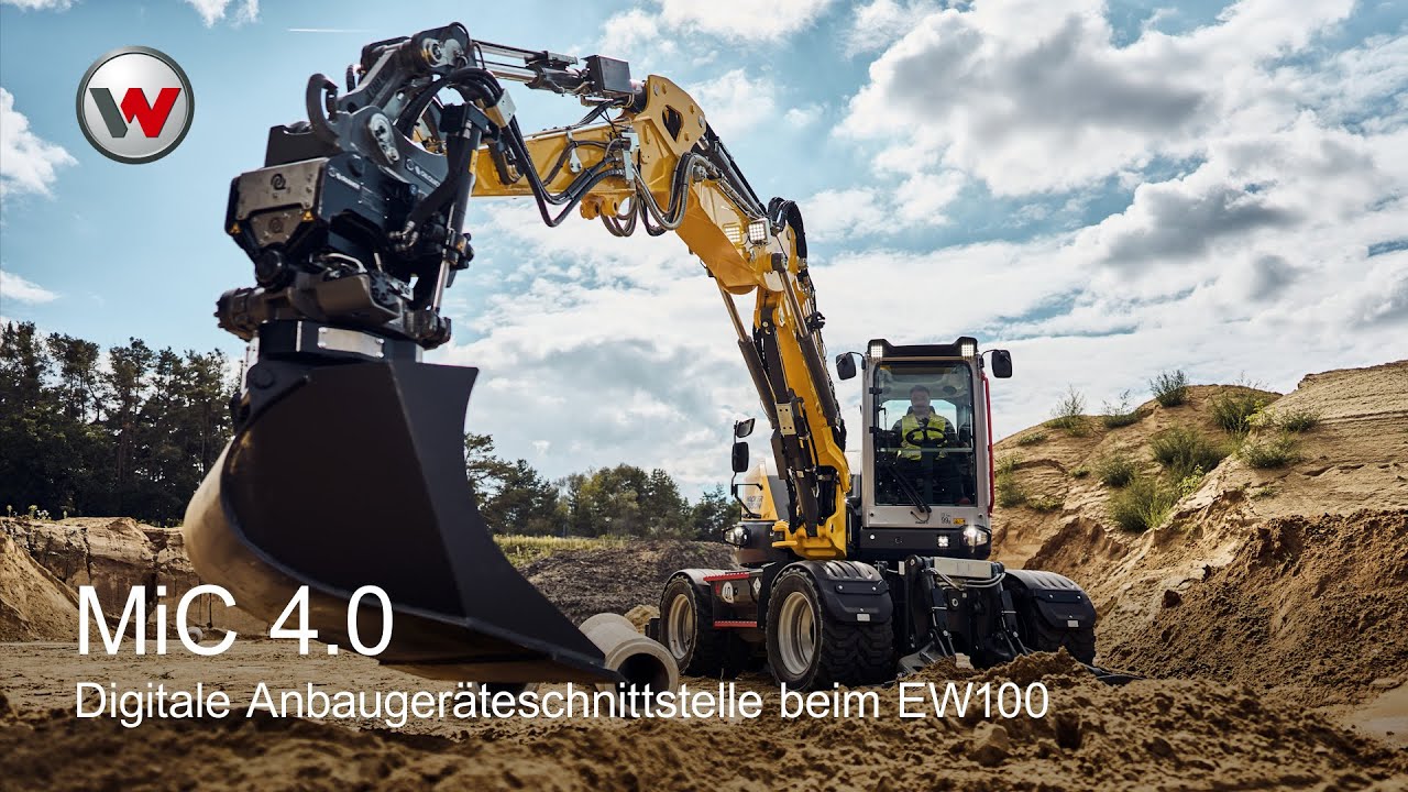 Wenn Bagger und Anbauger&auml;t die gleiche Sprache sprechen &ndash; EW100 von Wacker Neuson mit MiC4.0