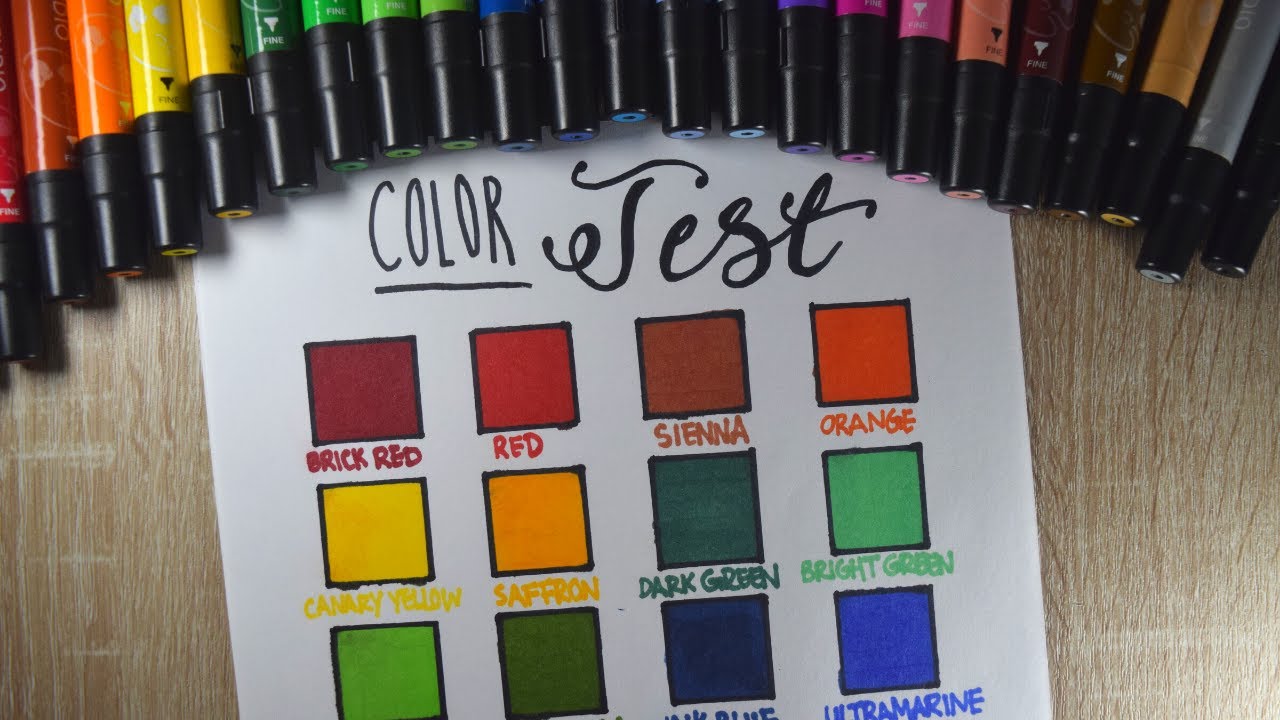 ASMR Testing Art Markers - No Talking | Blick Studio Dual Tip Markers Color Test