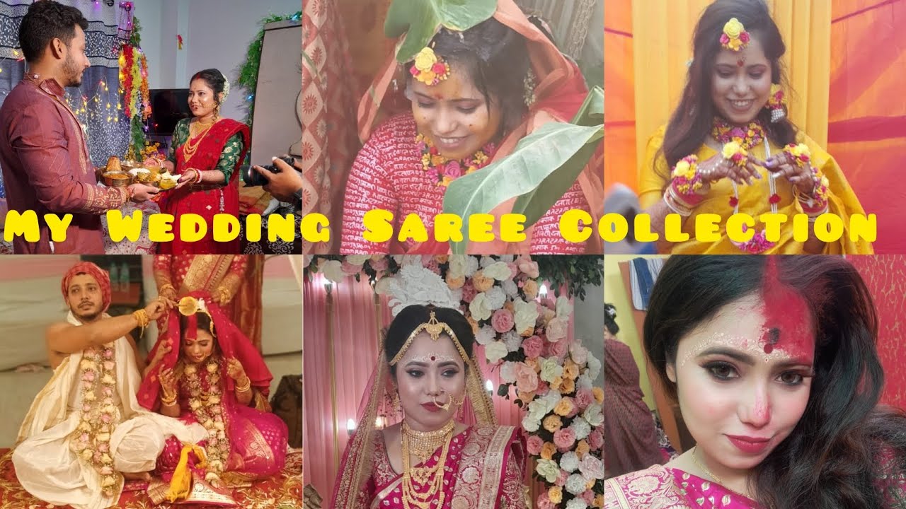 My Wedding Saree Collection part 1| Amar biyer kichu Saree and saree sathe jure thaka memories|🧿❤️
