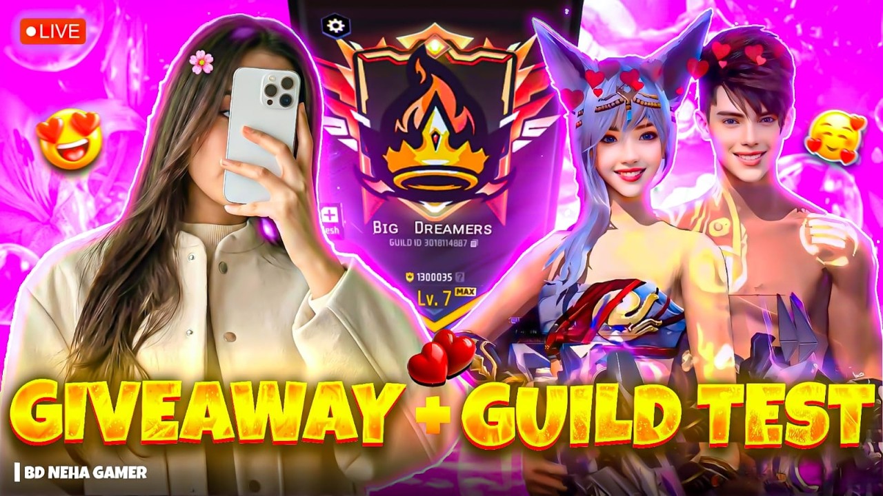 FREE FIRE LIVE GIVEAWAY CUSTOM ROOM 😍| FF LIVE REDEEM CODE GIVEAWAY | FF LIVE | Rank Push LIVE |