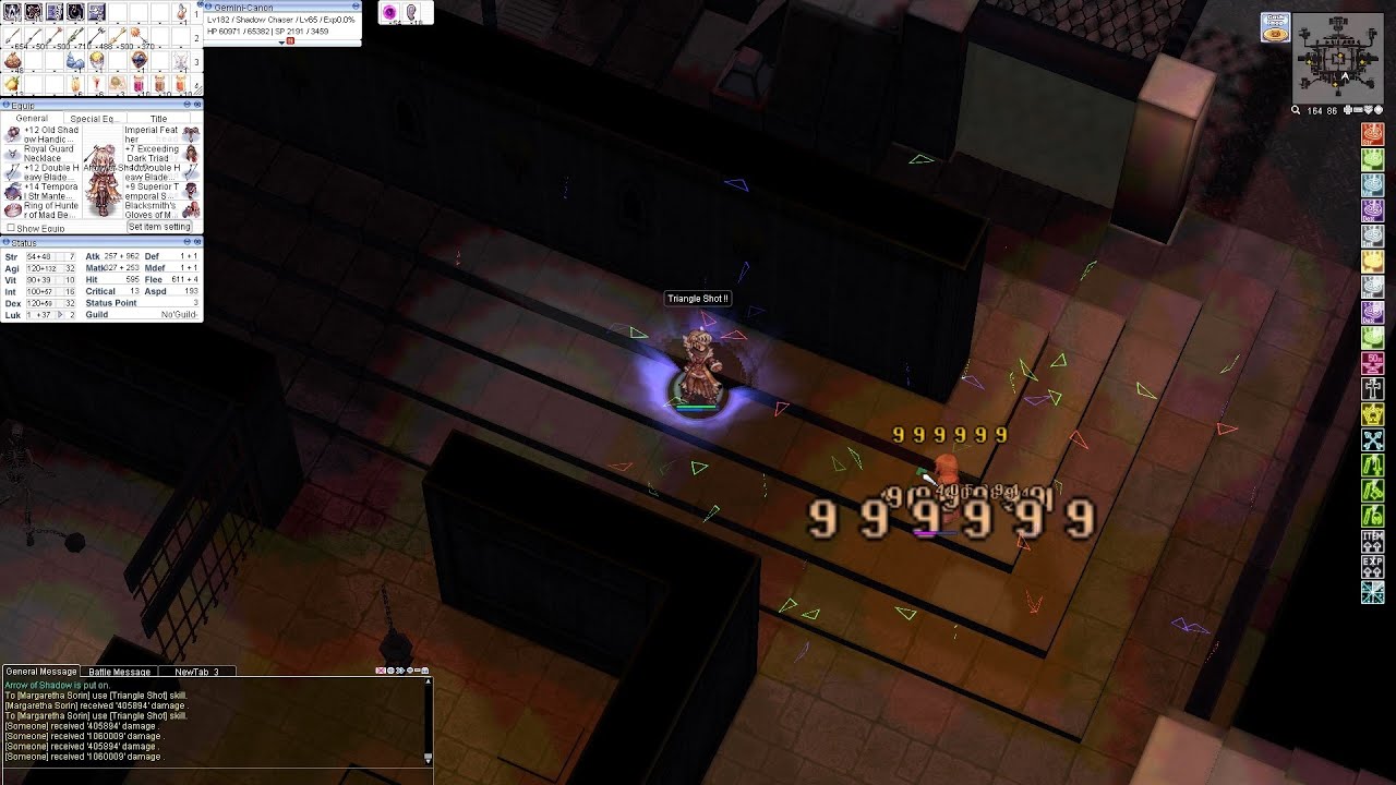 [iRO] Shadow Chaser Triangle Shot vs Bio Lab 5 No MVP ft. [New OCP] Dark Triad