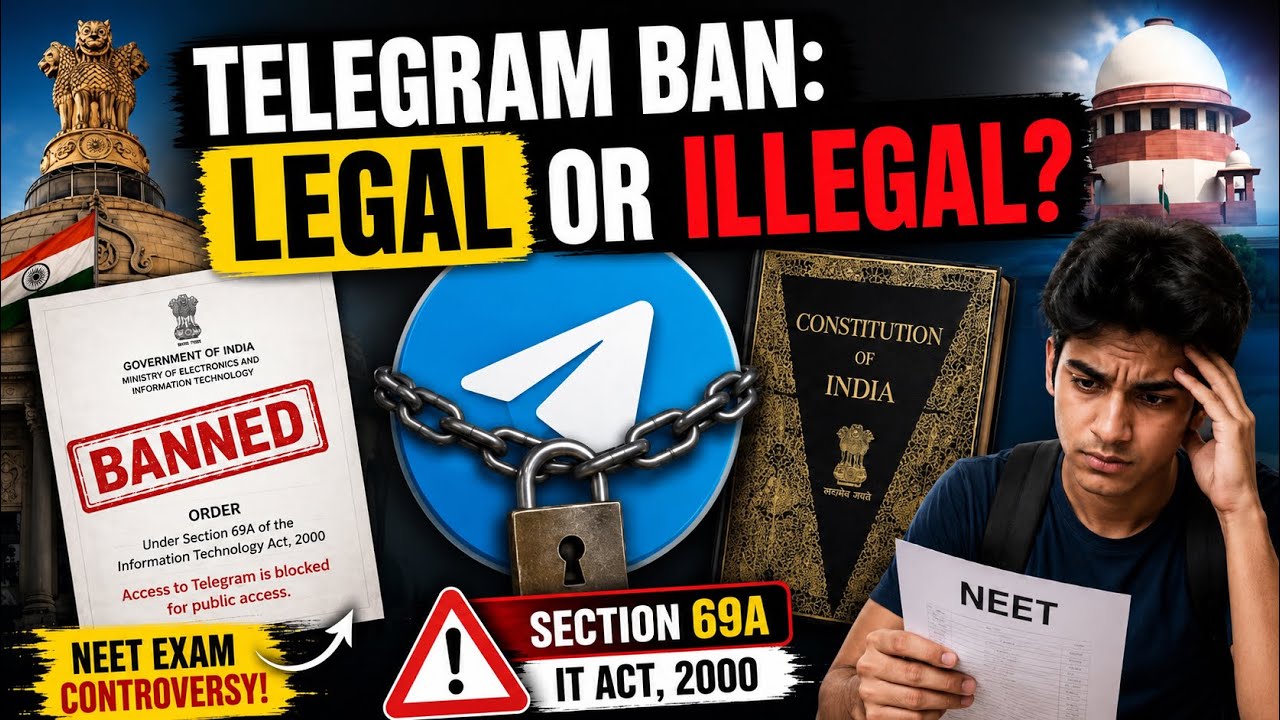 Can the Government legally ban telegram? | Section 69A explained