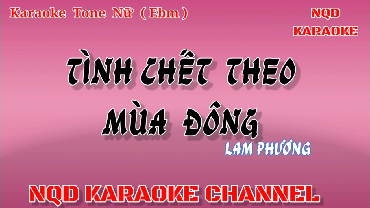 Karaoke || Tình  Chết  Theo  Mùa  Đông  || Tone  Nữ || New Beat  4K