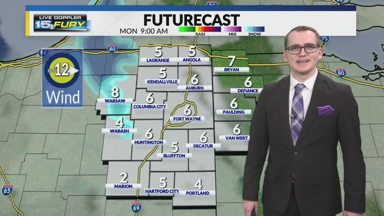 Slick roads and cold to start the workweek