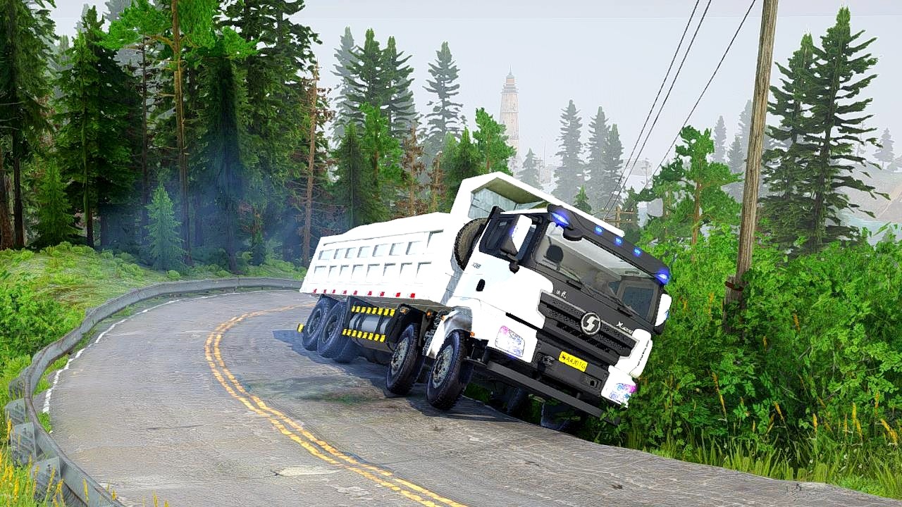 The BIGGEST truck loaded sand skidded on a very steep incline.