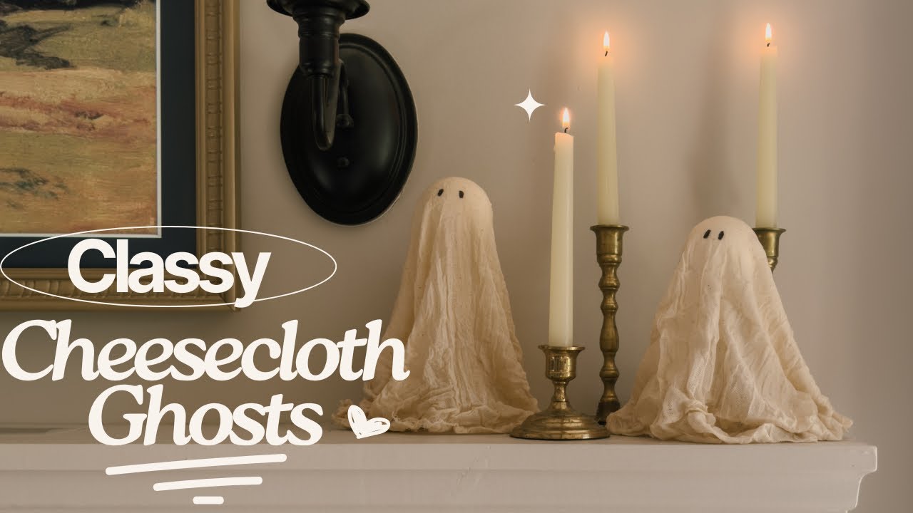 How to make classy Halloween Cheesecloth ghosts in 10 mins or less