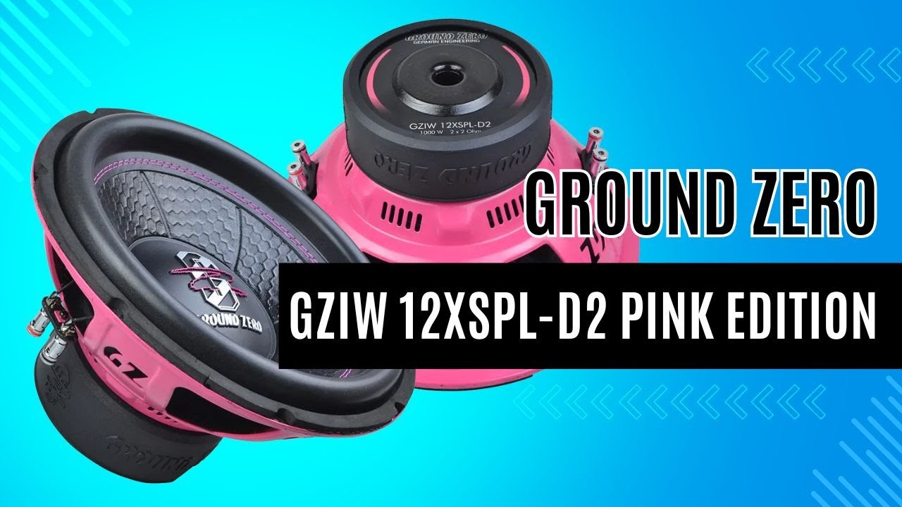 Ground Zero GZIW 12XSPL-D2 Pink Edition 30cm Subwoofer Auto SPL 1000 Watt