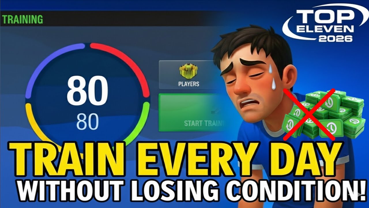 Train Every Day WITHOUT Losing Condition! Top Eleven Secret Method Revealed!