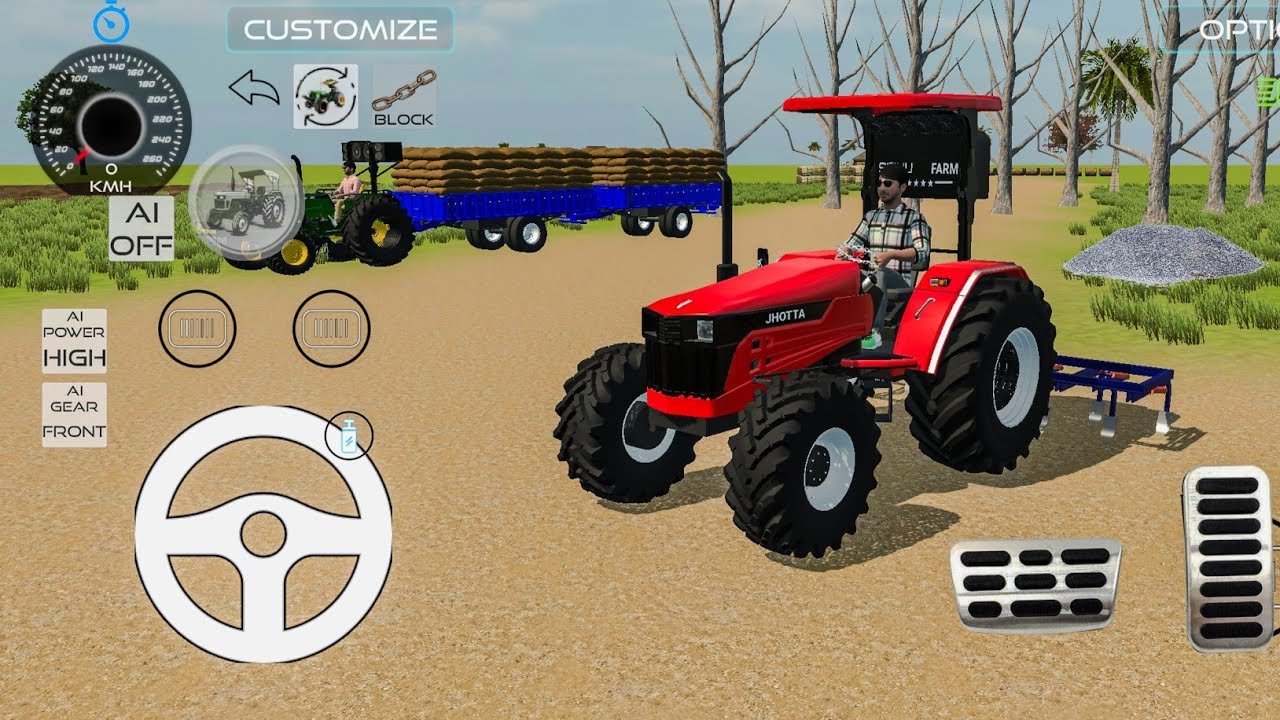 🔴Sunflower was ploughed🌋 by tractor🚜 in game video 🔥 #jcb #truck #tractor #tractorjcb