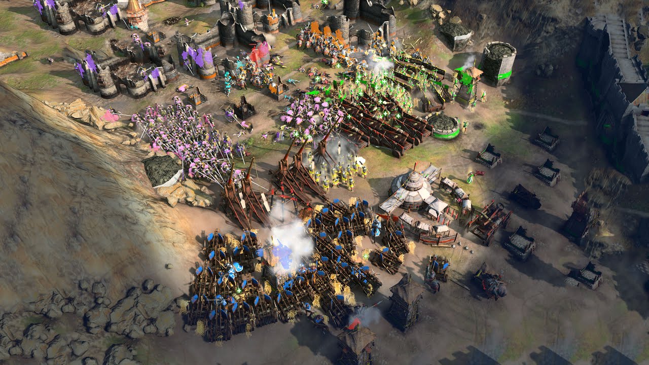 Age of Empires 4 - 4v4 EPIC TUG OF WAR | Multiplayer Gameplay