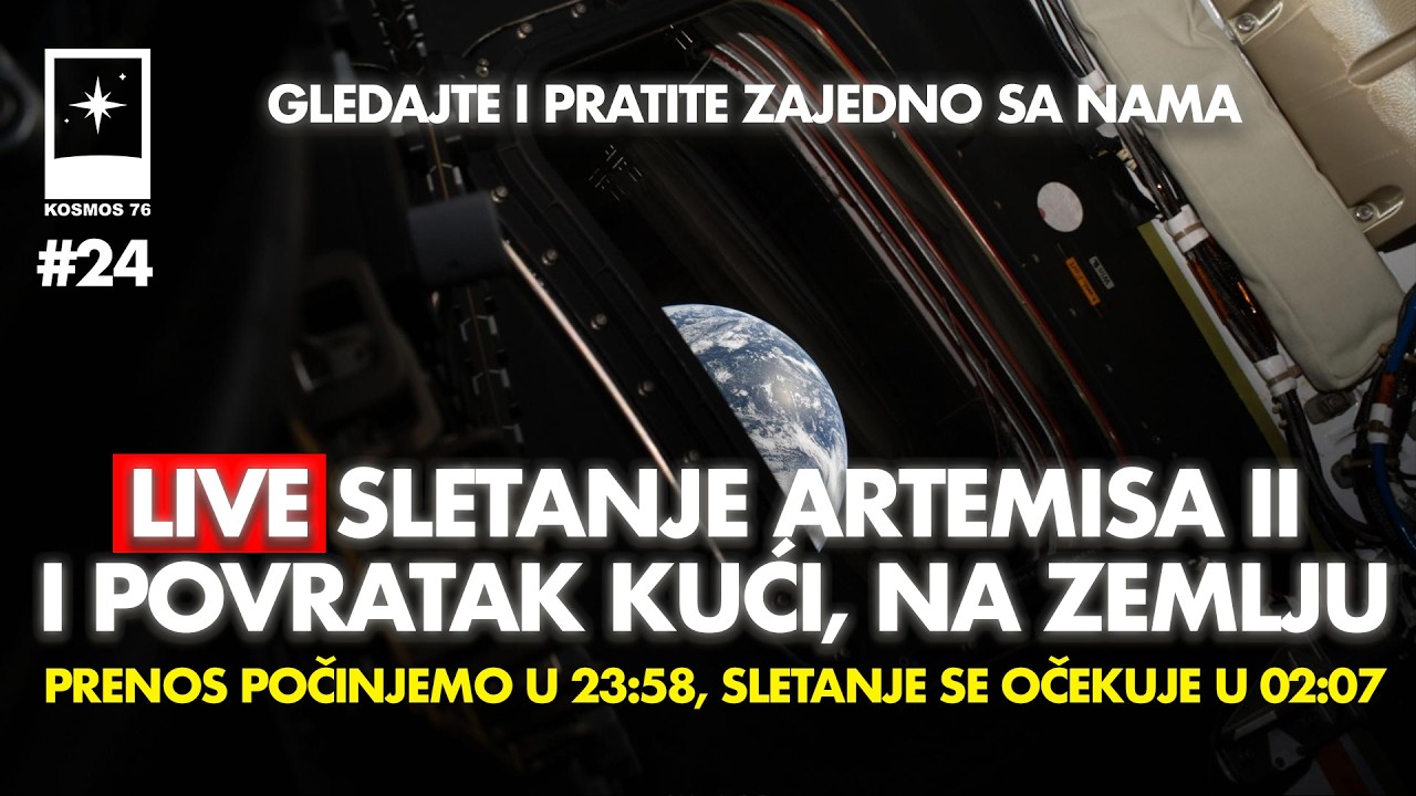 UŽIVO: Sletanje ljudske misije Artemis II na Zemlju | Zavr&scaron;etak prvog putovanja oko Meseca od 1972,