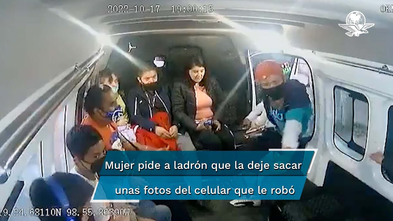 "¿Puedo sacar unas fotos?”, así reaccionó mujer en asalto a combi en la México- Texcoco