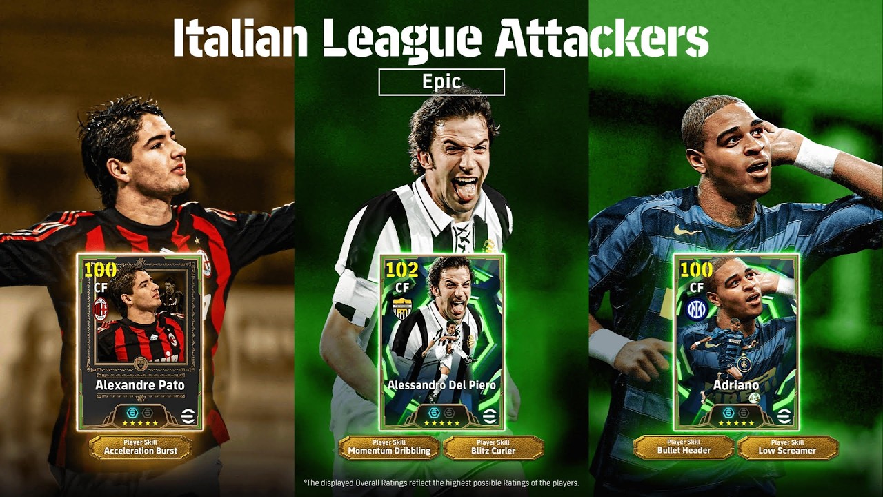 Del Piero 107 🔥 Pato 106 🥶 প্যাক ওপেনিং eFootball 🥵 Italian League Attackers Box Opening eFootball