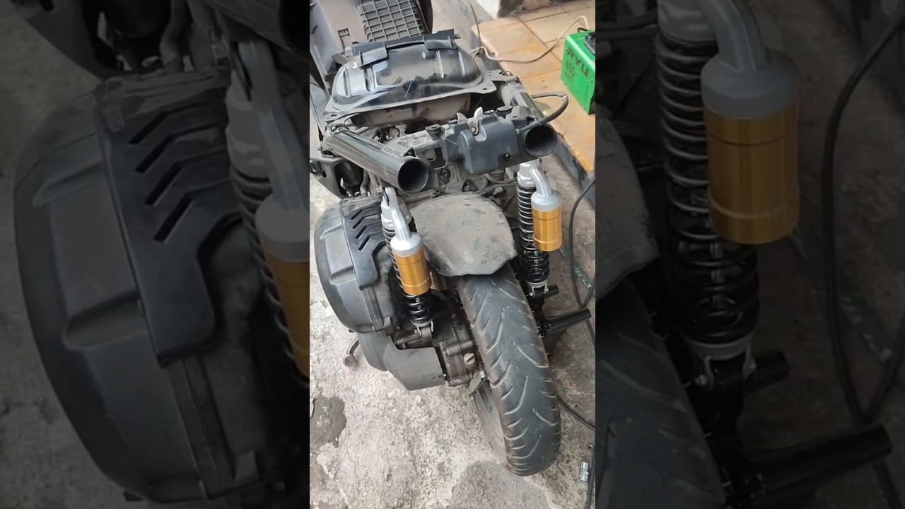 Memasang double shock yamaha lexi #yamahalexi #lexi #lexi125 #lexidoubleshock
