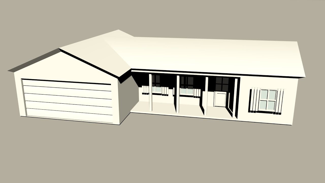 Maya 2014 tutorial : How to model a basic low poly house