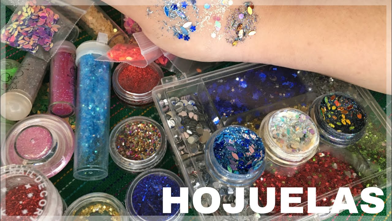 COMO HACER GLITTER Y HOJUELAS PRENSADAS CASERAS