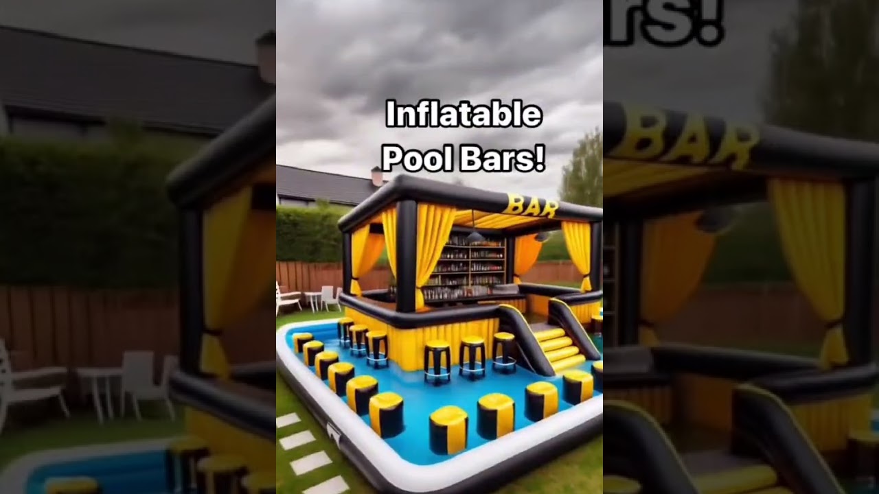 Take your pool parties with inflatable pool bars!Floating bars keeps you relax in the water🌊😔