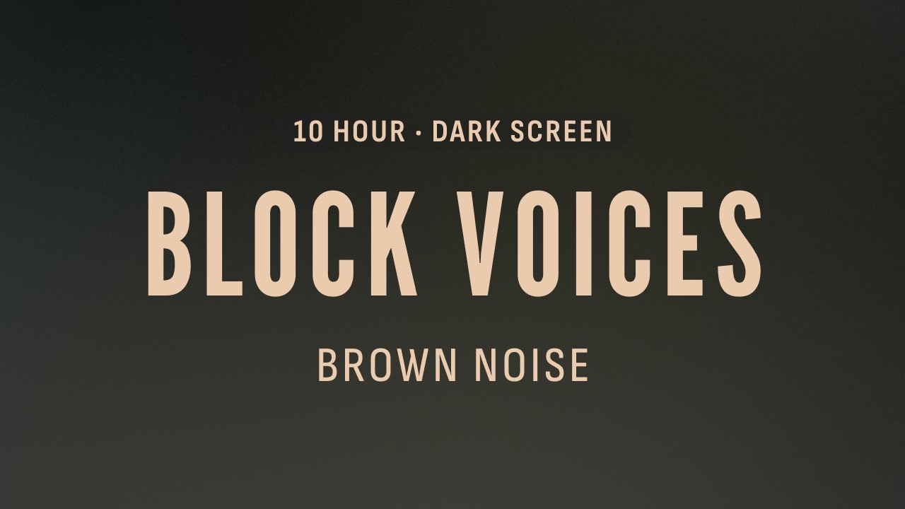 Rain + Brown Noise to Block Neighbour Voices | Dark Screen | 10 Hours