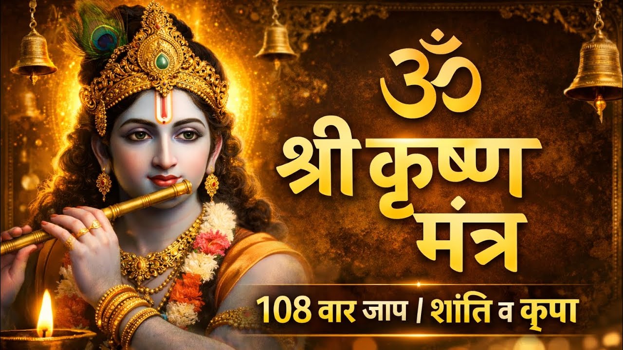 ॐ कृष्णाय वासुदेवाय मंत्र | 108 बार जाप | श्री कृष्ण शांति मंत्र | Krishna Mantra @TotkaJunction 