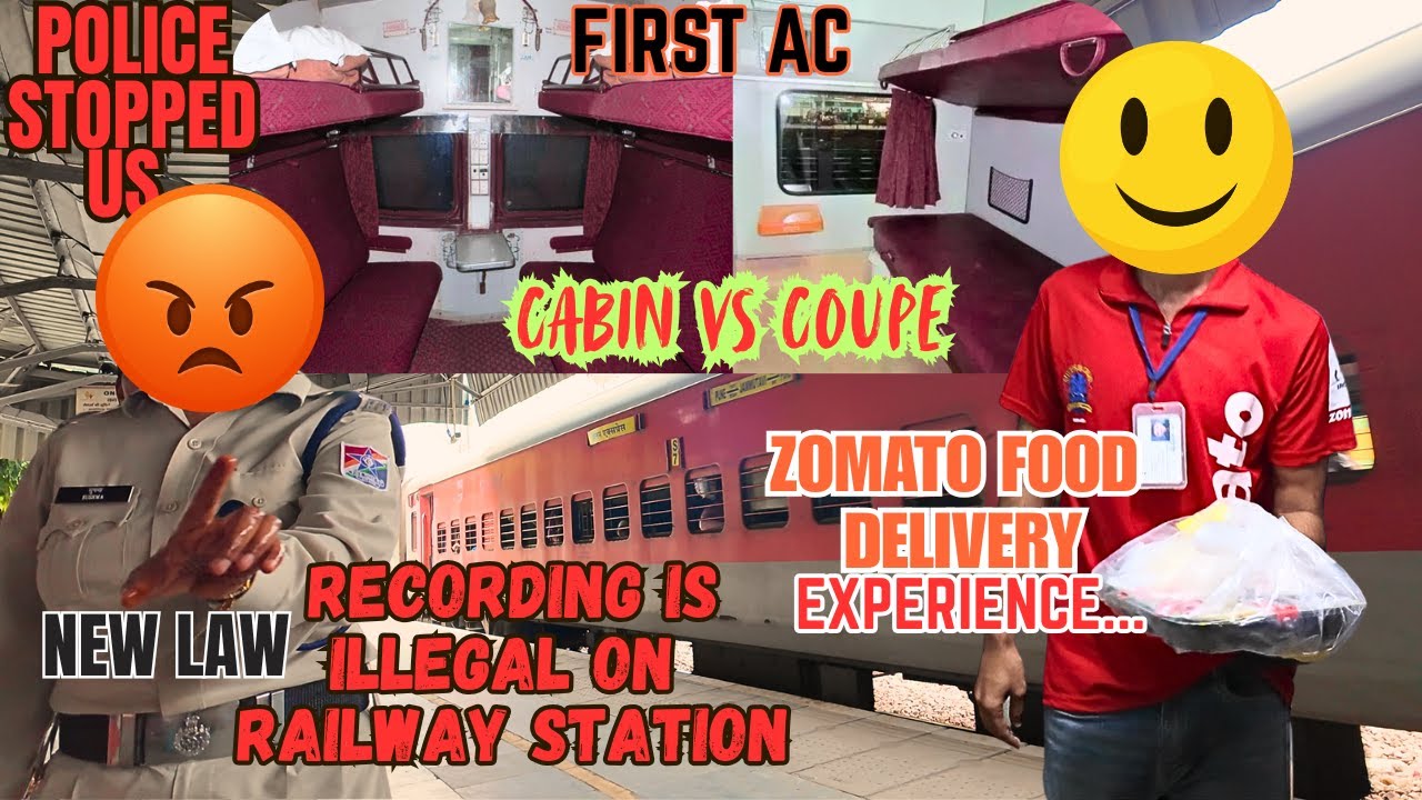 🚆 INDIAN RAILWAYS: First AC Coupe vs Cabin Experience EXPOSED | How to Order Food Online via Zomato🍲