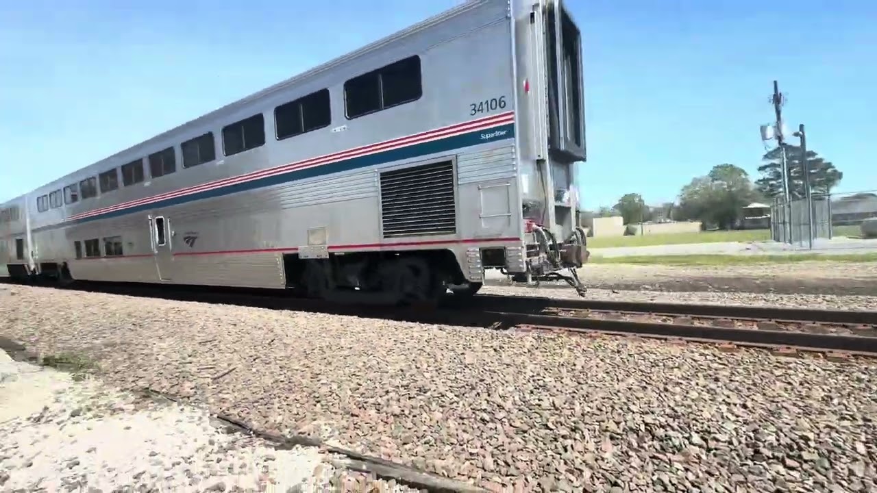 Amtrak sunset limited #1 192 & 142 with deep K5LA horn.