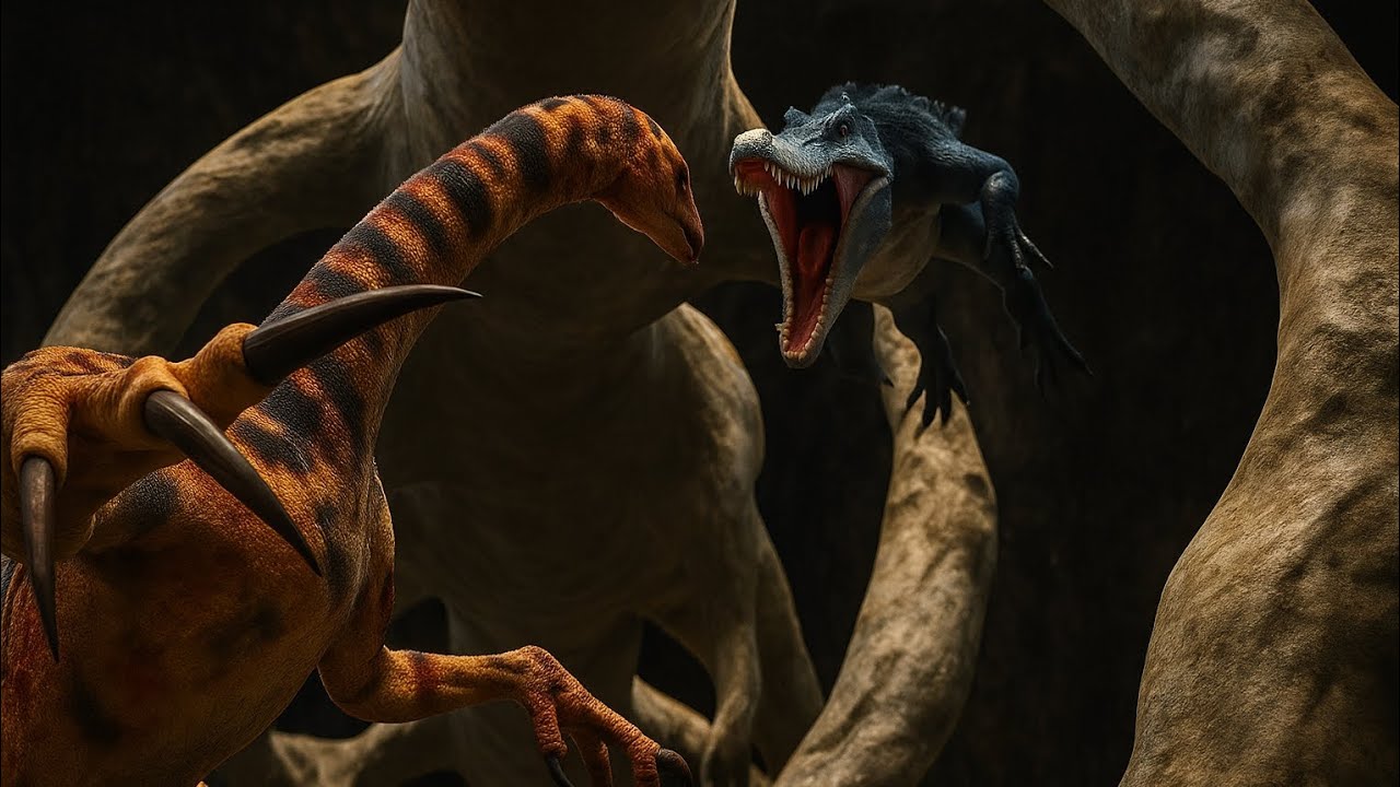 Siamosaurus vs Therizinosaurus GA7, but the music is different.