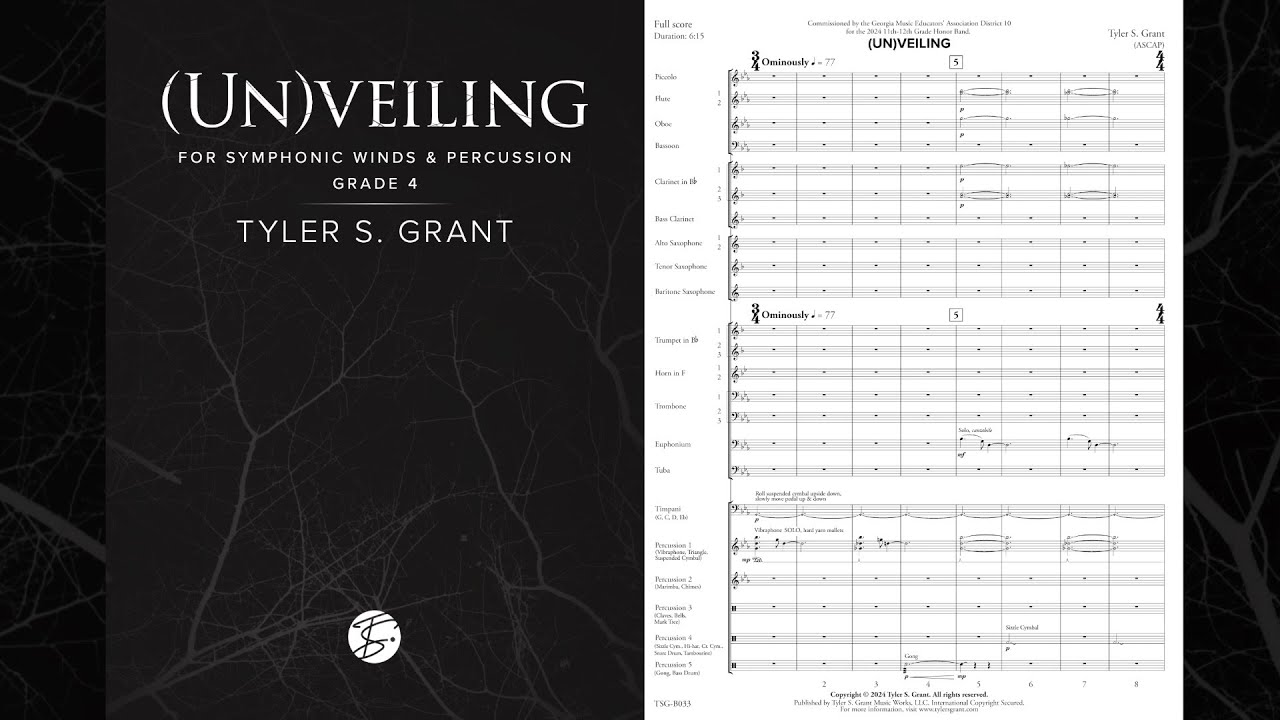 (UN)VEILING by Tyler S. Grant (Gr. 4, Concert Band) | Recorded by The Atlanta Wind Symphony