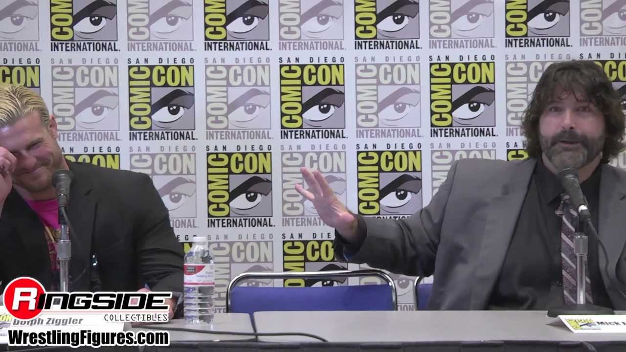 Mattel WWE ENTIRE Panel! SDCC 2013 Dolph Ziggler, Miz, Mick Foley WWE Figures wrestling figures