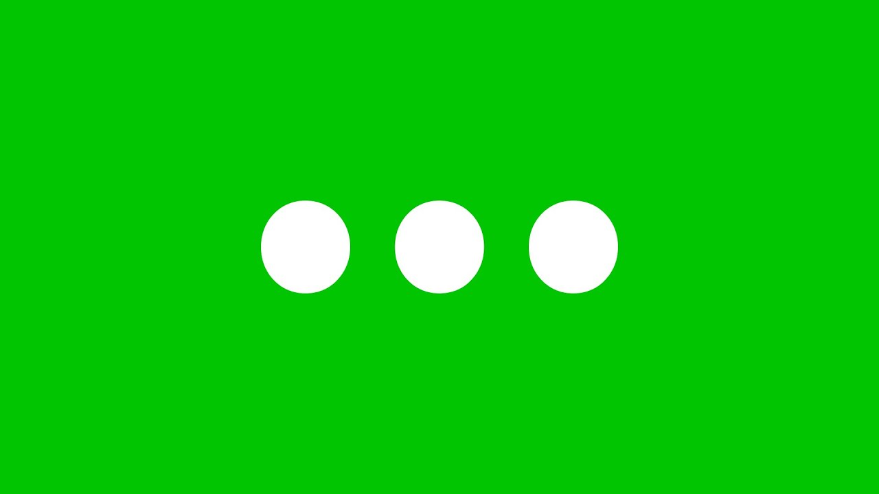 Loading Dots Animation Loop | Green Screen | 4K | Free Download