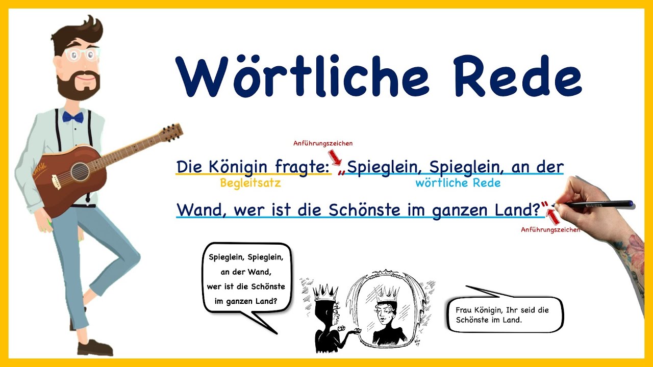 W&ouml;rtliche Rede: Zeichensetzung und indirekte Rede vs. direkte Rede - kurz & knackig I Deutsch