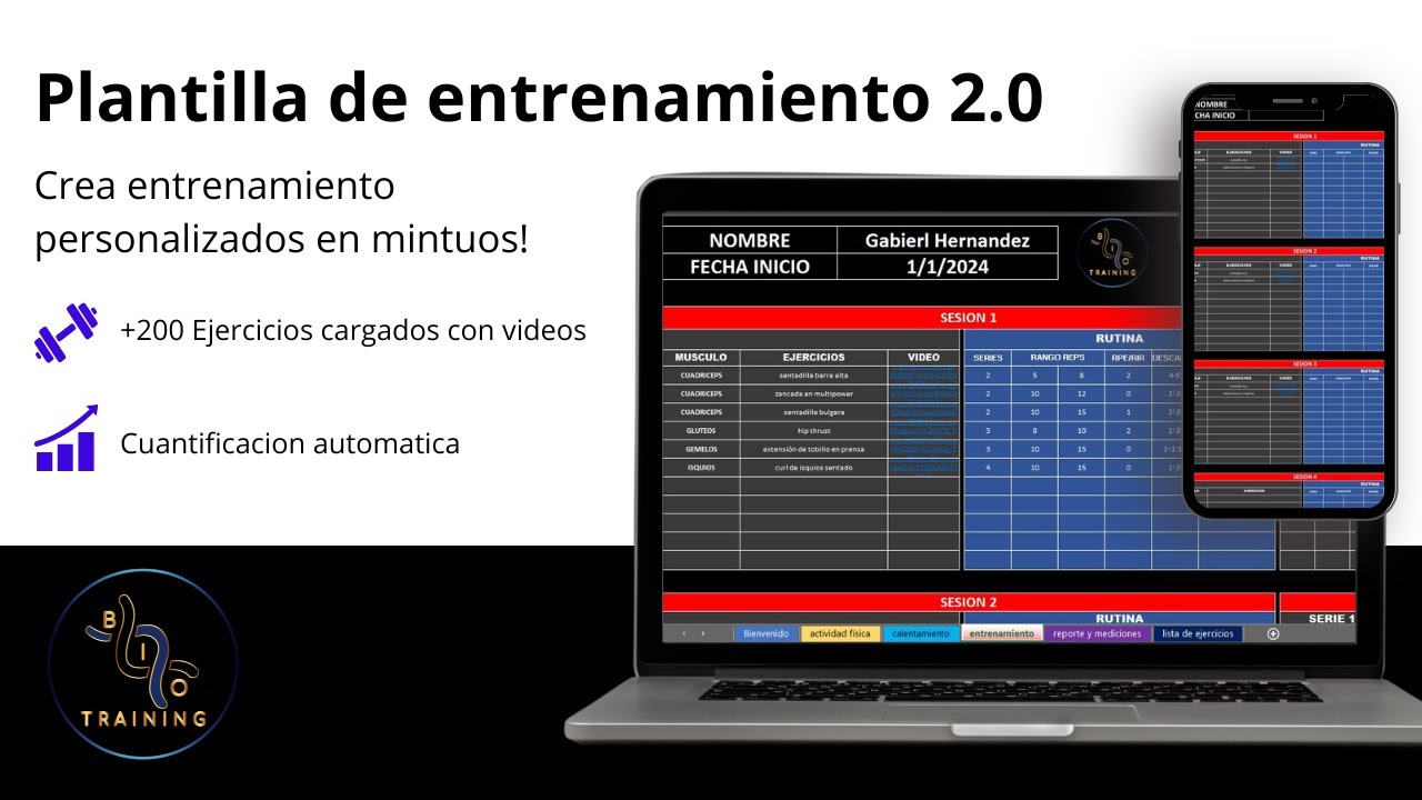 tutorial plantilla entrenamiento 2.0 para crear rutinas de entrenamiento