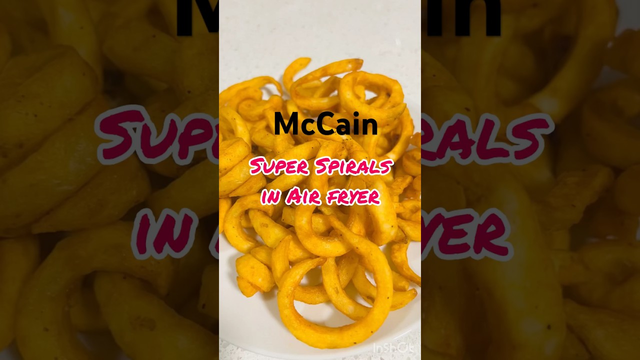 McCain Super Spirals -Spicy Curly Fries in Air fryer & oil free! #viralvideo #shorts #mccain