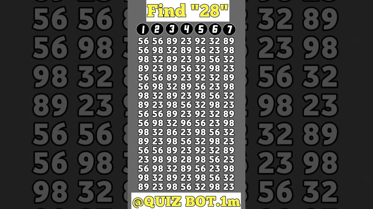 Try To Find The Odd One Out Number In This Number Puzzle Game! #shorts