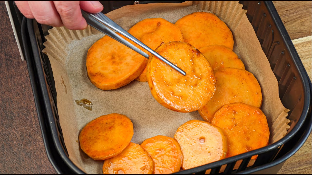 Just Put Sweet Potato + Sprouts in Air Fryer…OMG, No Fries Anymore!