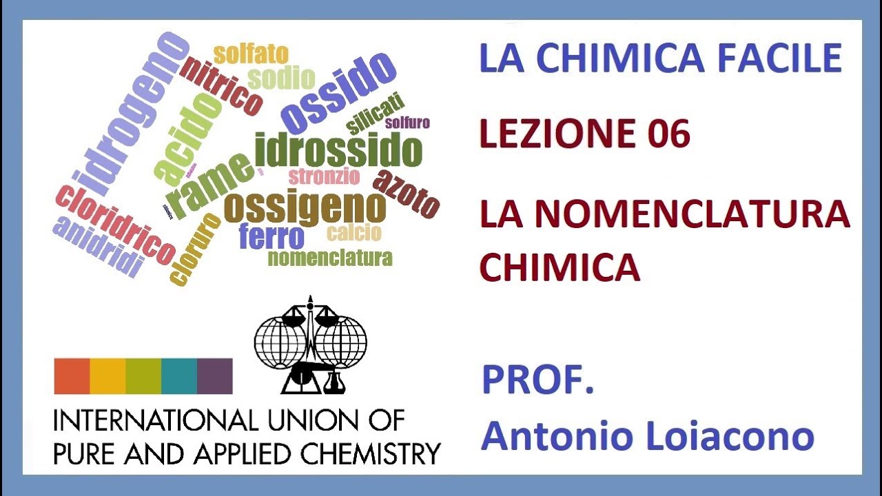LA CHIMICA FACILE - Lezione 06 - La Nomenclatura Chimica