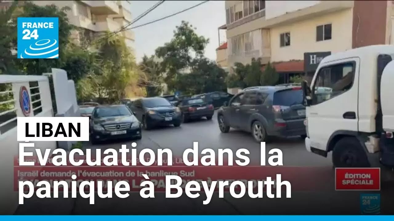Liban : évacuation dans la panique à Beyrouth après un ordre d’évacuation d’Israël