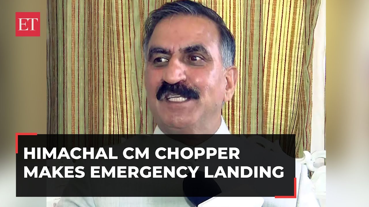 Himachal CM Sukhwinder Sukhu chopper makes emergency landing near Shimla