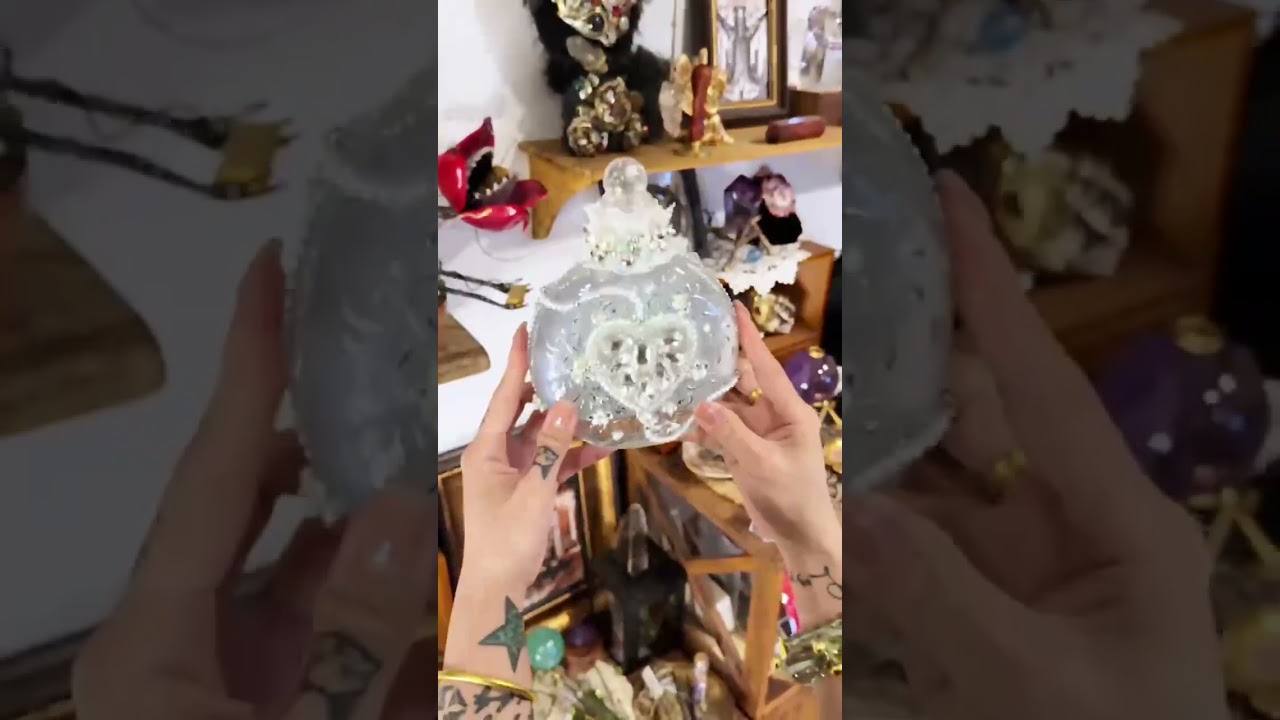 ✨ Pearlescent Glow Vial ✨ Handmade Crystal & Pearl Decor #homedecor #handmade #bottleart #potions