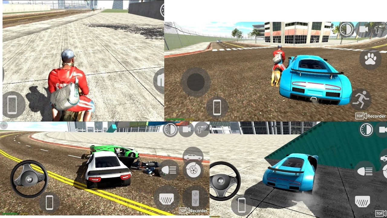 Dog ride / dog and bugatti race 🏁/ bugatti injan tasting audio car ke body tasting 🎮🎮/ full firing 🔫