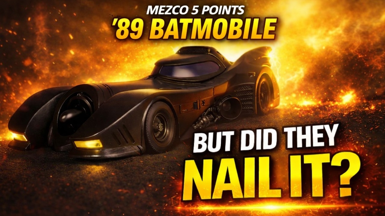 Но удалось ли им это? Распаковка модели Бэтмобиля Mezco 5 Points 89'.