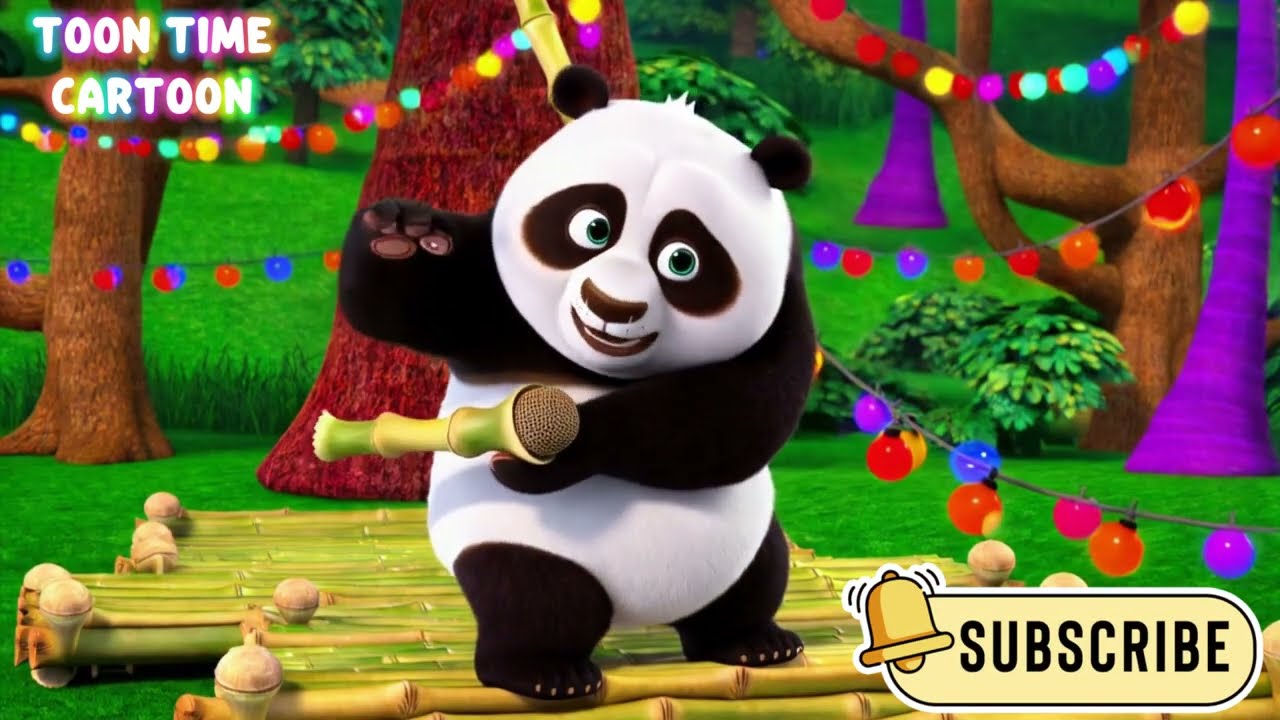 Panda Pals: Munching Bamboo and Rolling Around song for kids in english