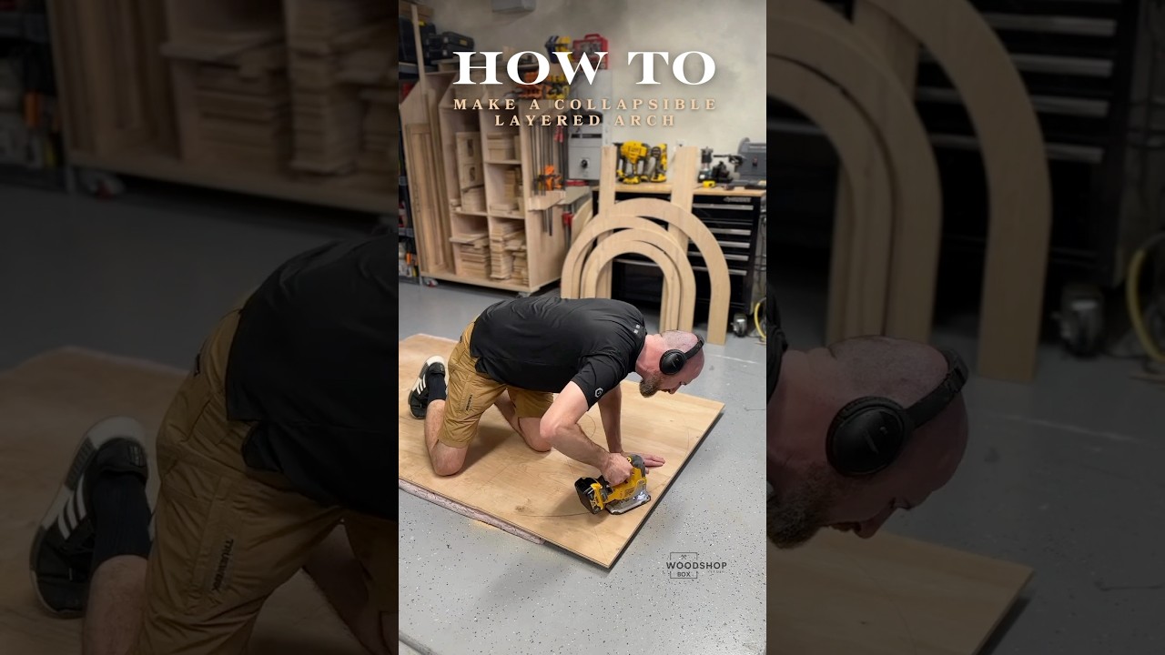 DIY event decor, collapsible layered arch build 