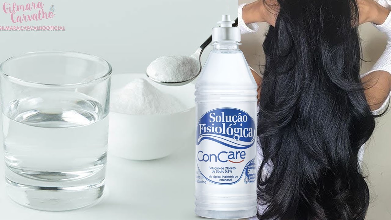 PORQUE NÃO FIZ ISSO ANTES? MISTUREI AÇÚCAR E SORO FISIOLÓGICO NO CABELOS - UM CABELO BRILHANTE