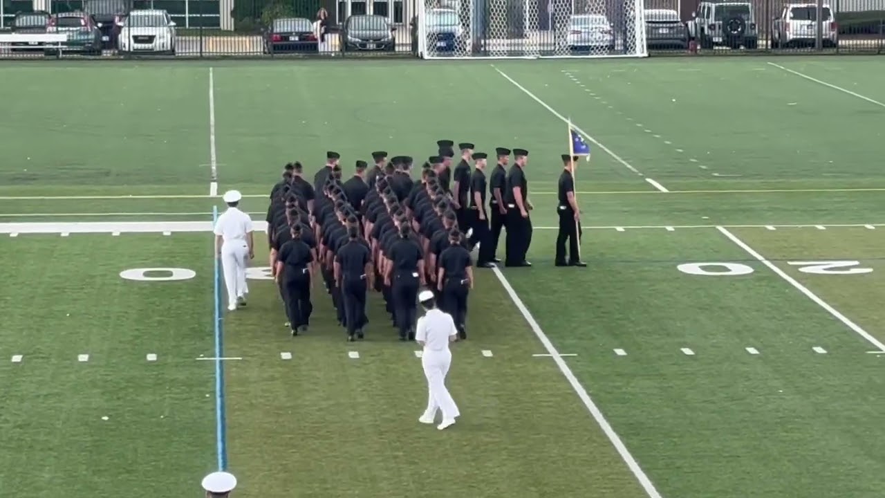 Massachusetts Maritime Academy Cadet Orientation Graduation 3rd Company Marching Competition.  