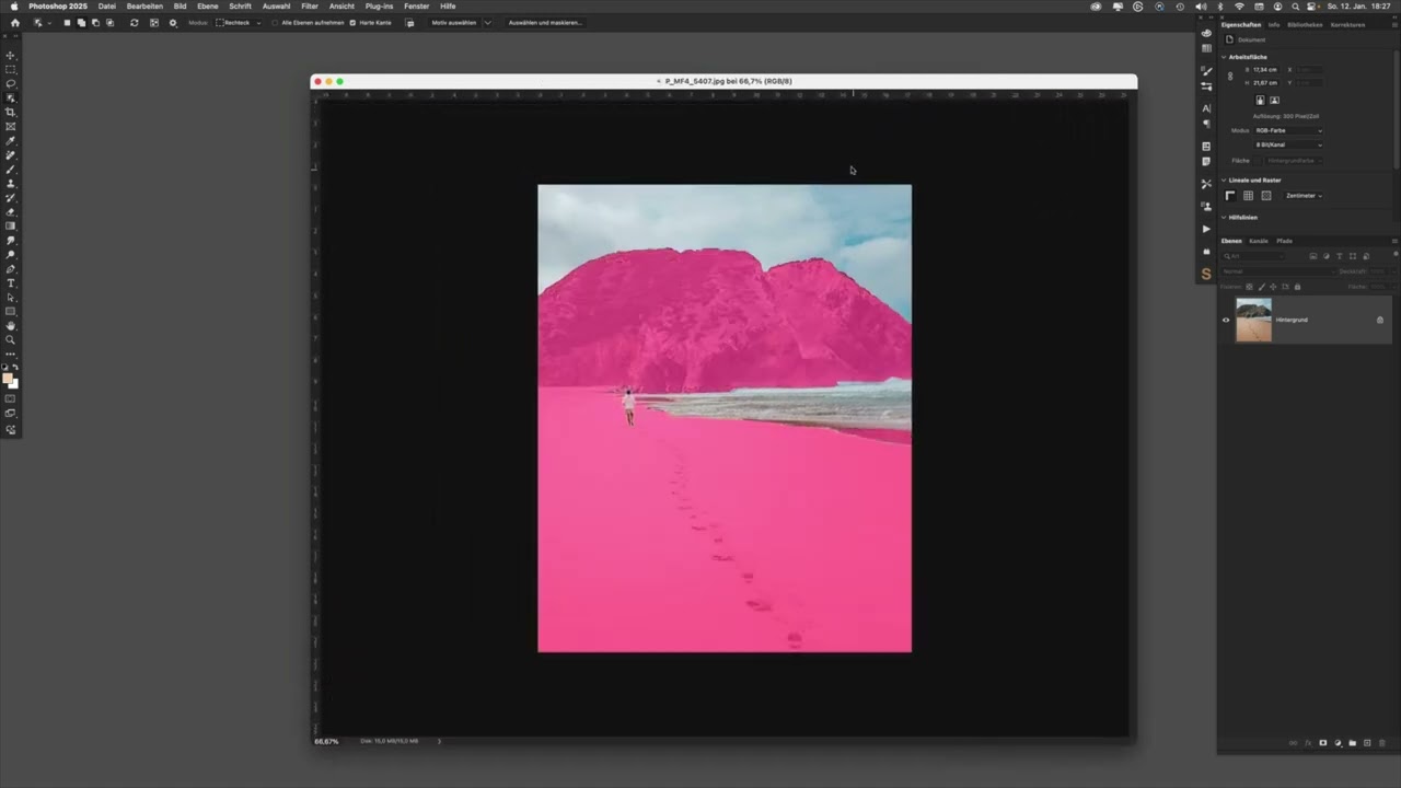 Adamski Effekt supereinfach nachgemacht in Photoshop.