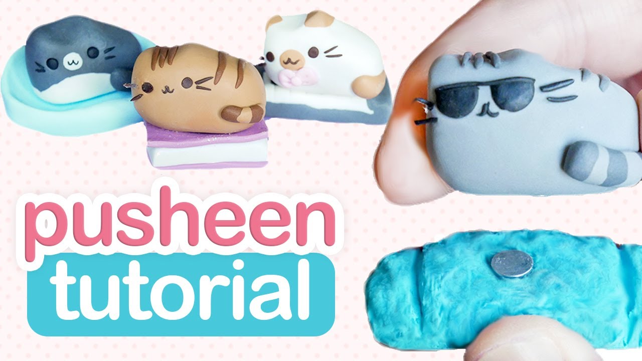 DIY Pusheen Magnetic Decor - Polymer Clay Tutorial