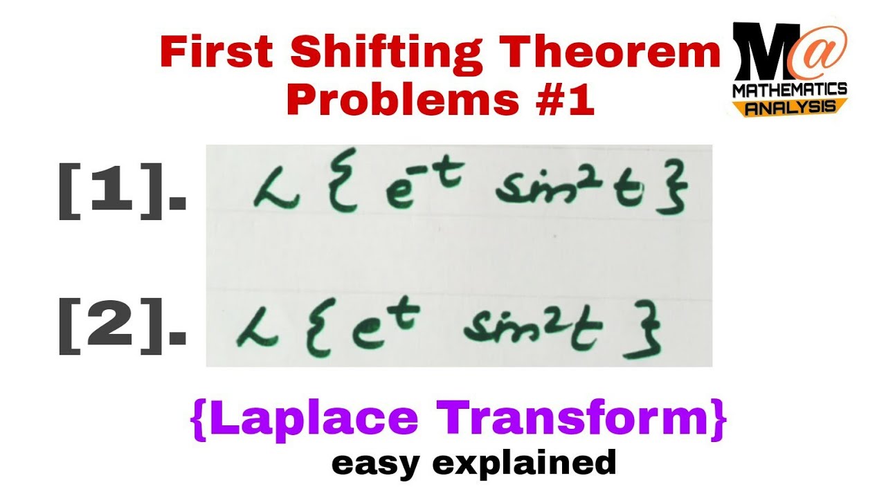 FIRST SHIFTING THEOREM PROBLEMS | LAPLACE TRANSFORM | PROBLEM 1