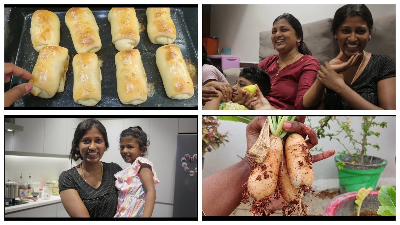 Sharing old memories with akka/Prawn dinner rolls for dinner/Garden update/Harvesting from garden